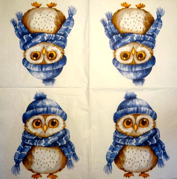 116 Owls - ply - Kalamazoo - CS - 24x24cm